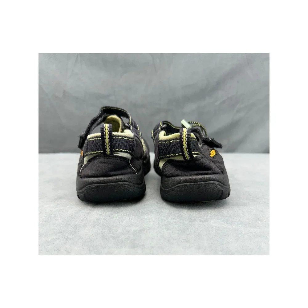 KEEN Newport H2 Kids Waterproof Sport Sandals Black Lime Green Size 4 Youth